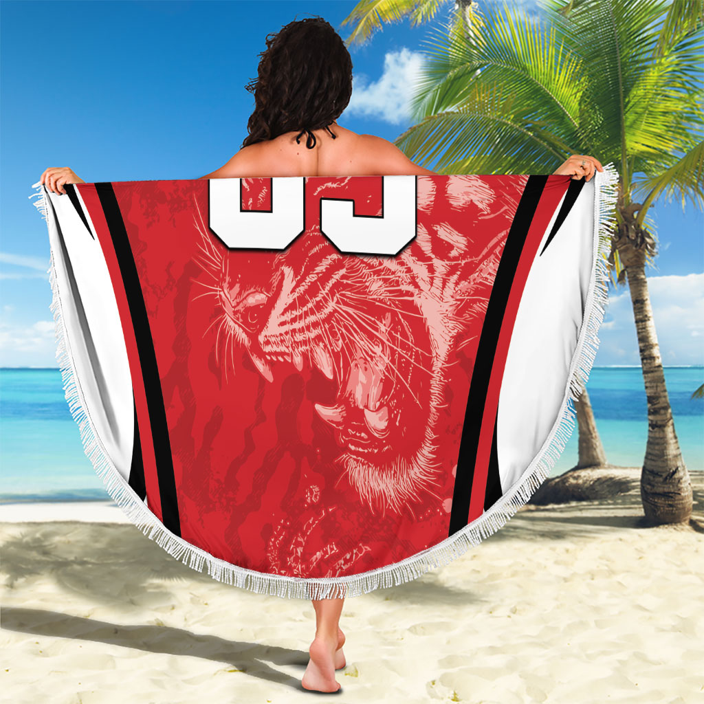 Custom South Korea Football 2026 Beach Blanket Taegeuk Warriors Spirit Sporty Style