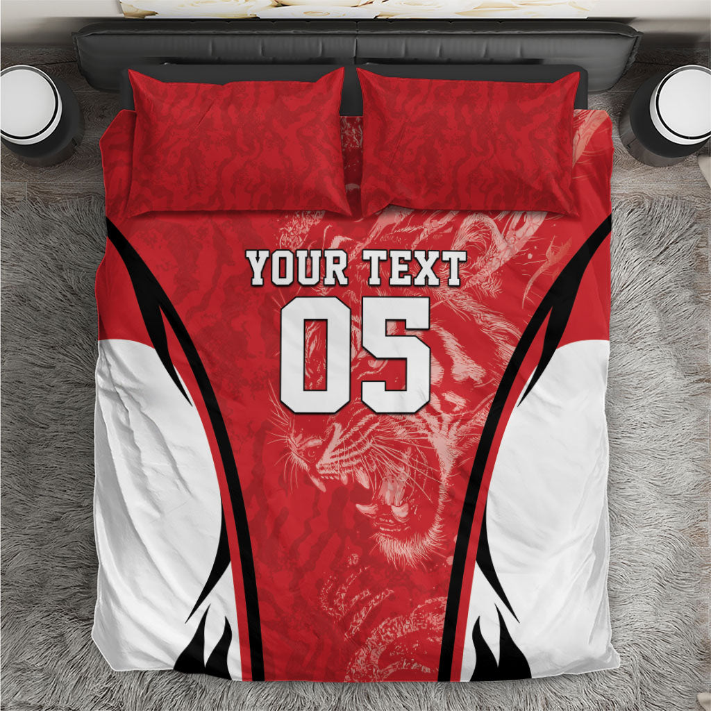 Custom South Korea Football 2026 Bedding Set Taegeuk Warriors Spirit Sporty Style