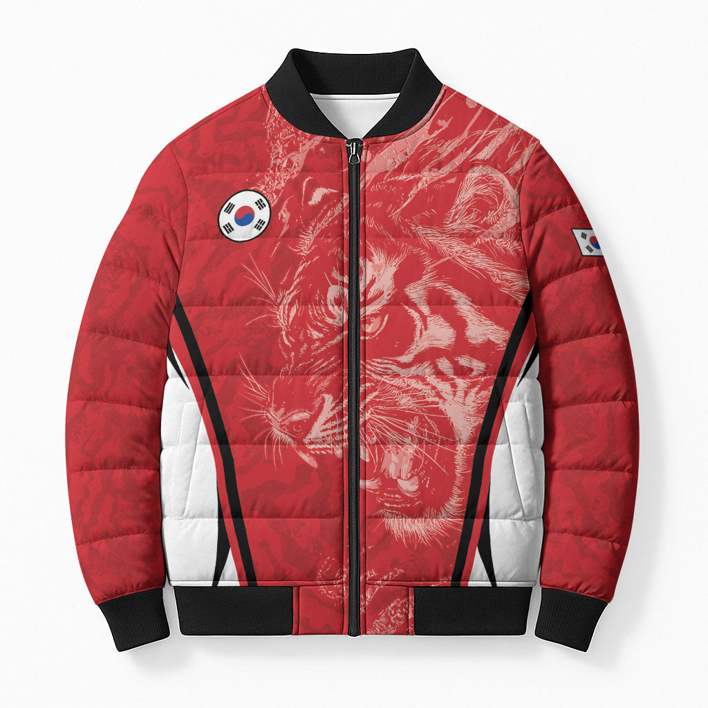 Custom South Korea Football 2026 Bomber Puffer Jacket Taegeuk Warriors Spirit Sporty Style
