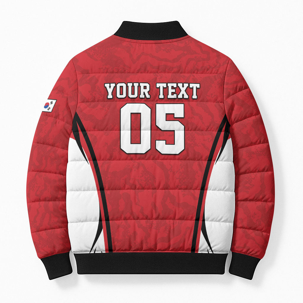 Custom South Korea Football 2026 Bomber Puffer Jacket Taegeuk Warriors Spirit Sporty Style