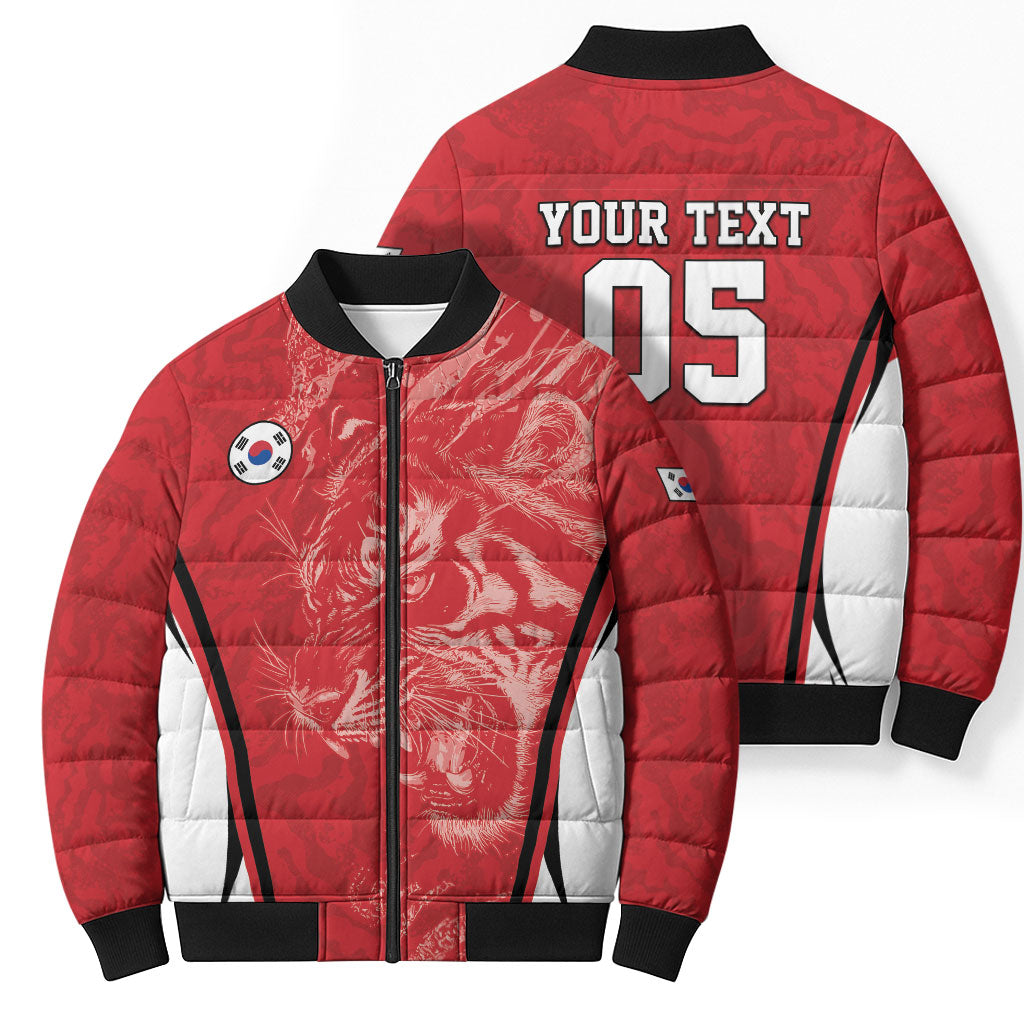 Custom South Korea Football 2026 Bomber Puffer Jacket Taegeuk Warriors Spirit Sporty Style