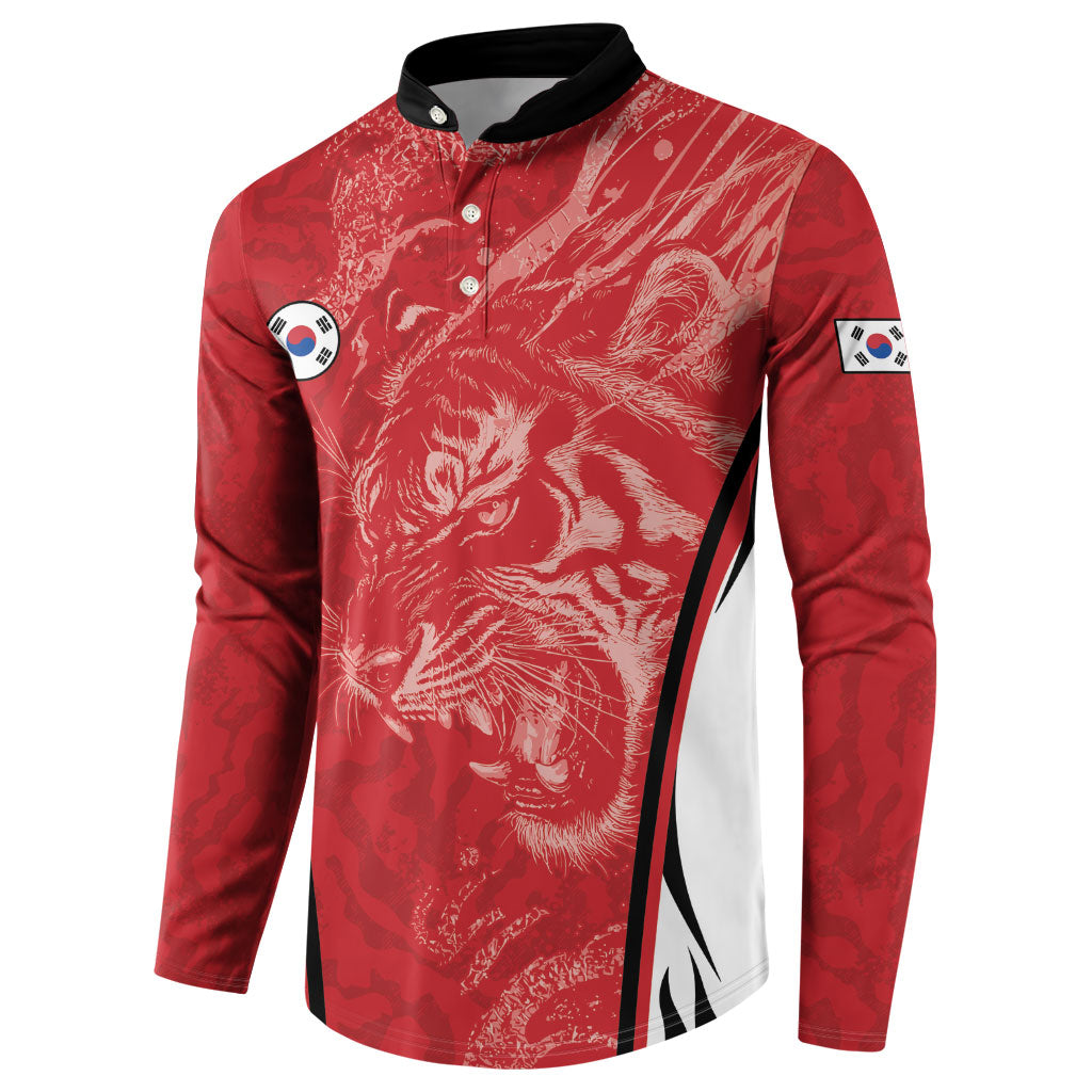 Custom South Korea Football 2026 Button Sweatshirt Taegeuk Warriors Spirit Sporty Style