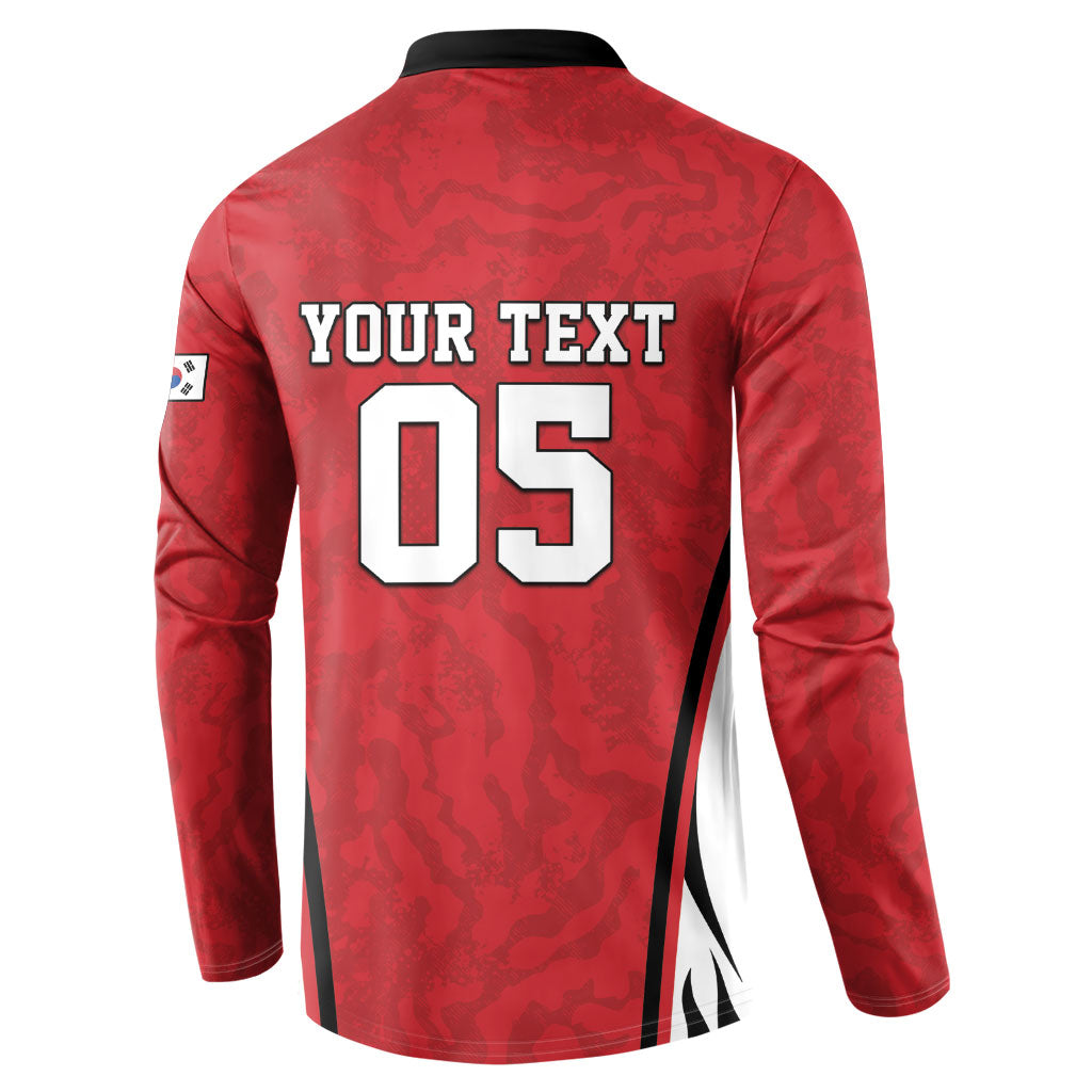 Custom South Korea Football 2026 Button Sweatshirt Taegeuk Warriors Spirit Sporty Style
