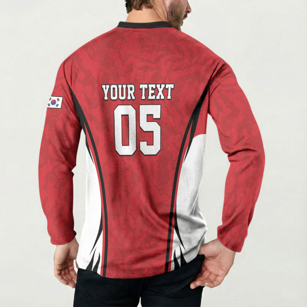 Custom South Korea Football 2026 Button Sweatshirt Taegeuk Warriors Spirit Sporty Style