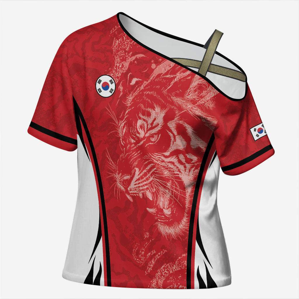 Custom South Korea Football 2026 Cross Shoulder Shirt Taegeuk Warriors Spirit Sporty Style