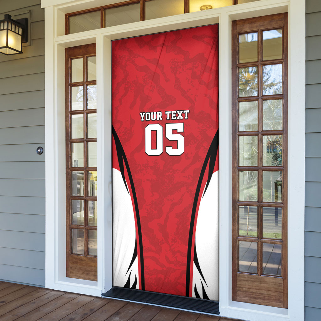 Custom South Korea Football 2026 Door Cover Taegeuk Warriors Spirit Sporty Style