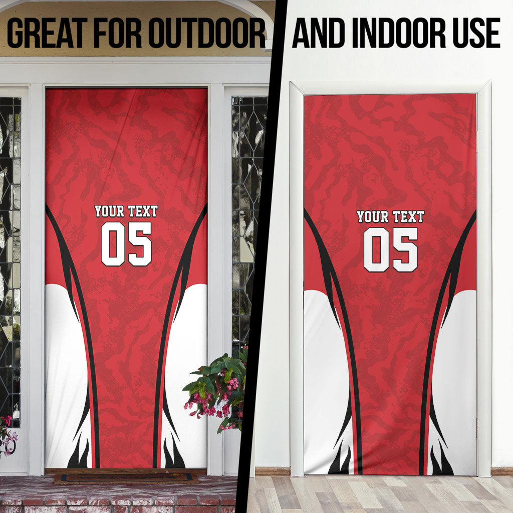 Custom South Korea Football 2026 Door Cover Taegeuk Warriors Spirit Sporty Style
