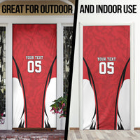 Custom South Korea Football 2026 Door Cover Taegeuk Warriors Spirit Sporty Style
