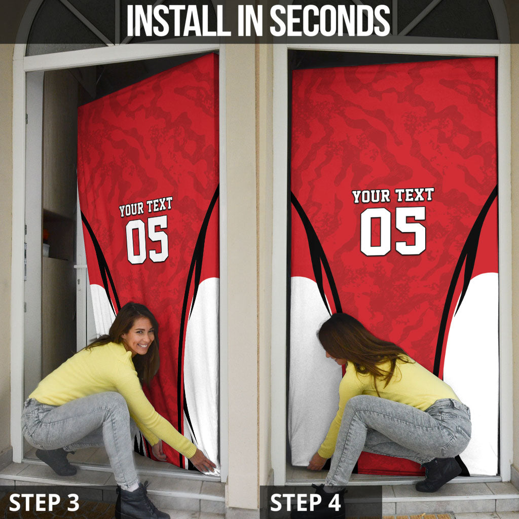 Custom South Korea Football 2026 Door Cover Taegeuk Warriors Spirit Sporty Style