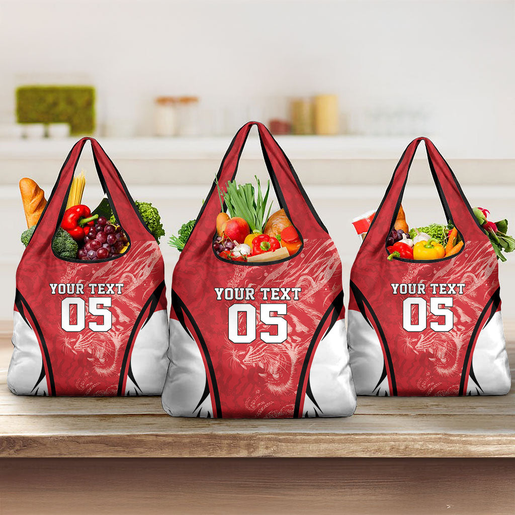Custom South Korea Football 2026 Grocery Bag Taegeuk Warriors Spirit Sporty Style