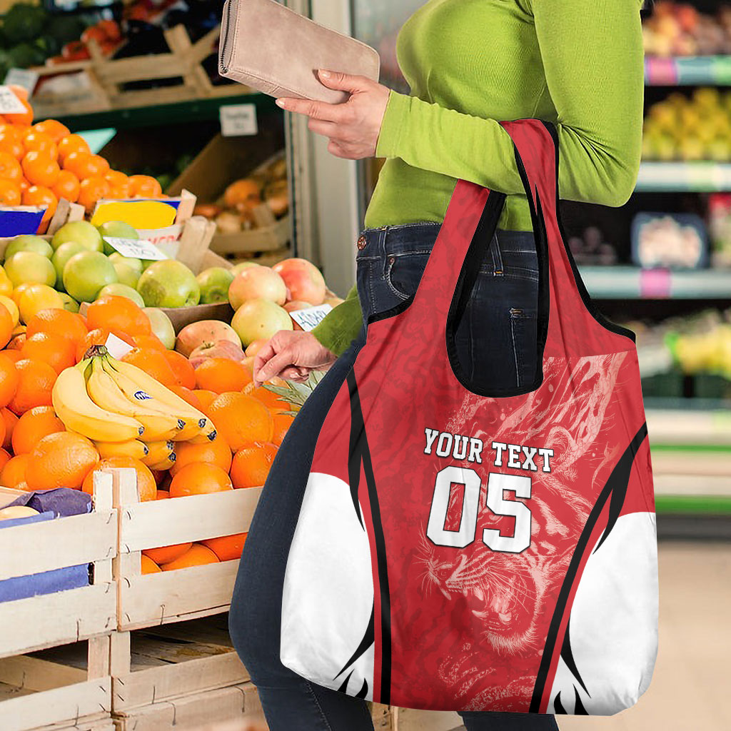 Custom South Korea Football 2026 Grocery Bag Taegeuk Warriors Spirit Sporty Style