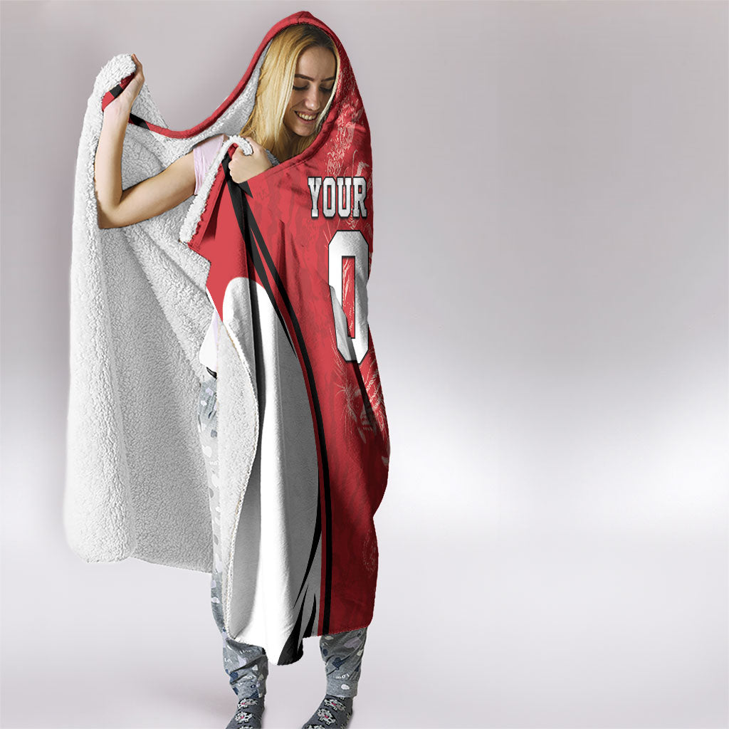 Custom South Korea Football 2026 Hooded Blanket Taegeuk Warriors Spirit Sporty Style