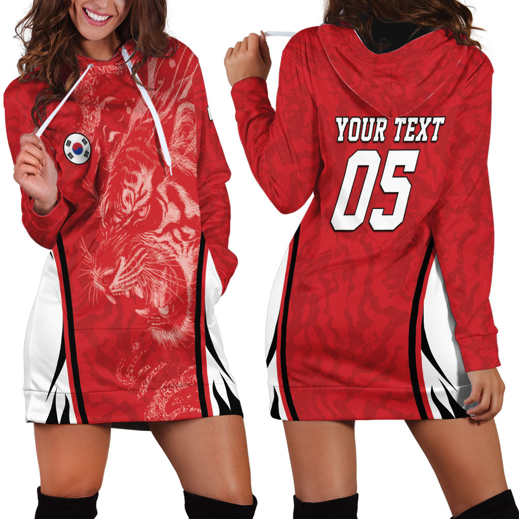 Custom South Korea Football 2026 Hoodie Dress Taegeuk Warriors Spirit Sporty Style