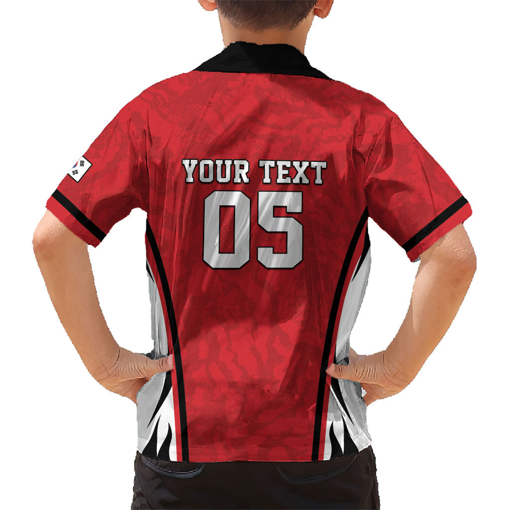 Custom South Korea Football 2026 Kid Hawaiian Shirt Taegeuk Warriors Spirit Sporty Style