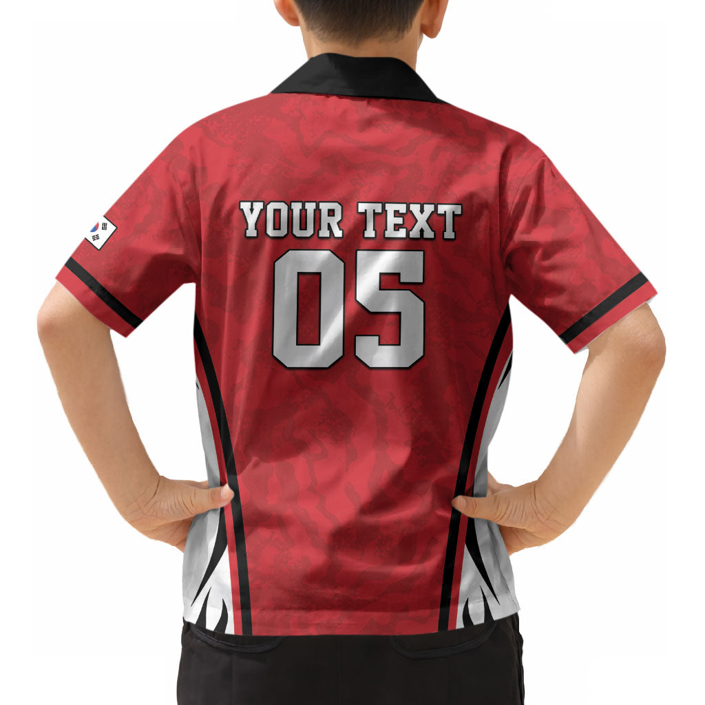 Custom South Korea Football 2026 Kid Hawaiian Shirt Taegeuk Warriors Spirit Sporty Style LT05