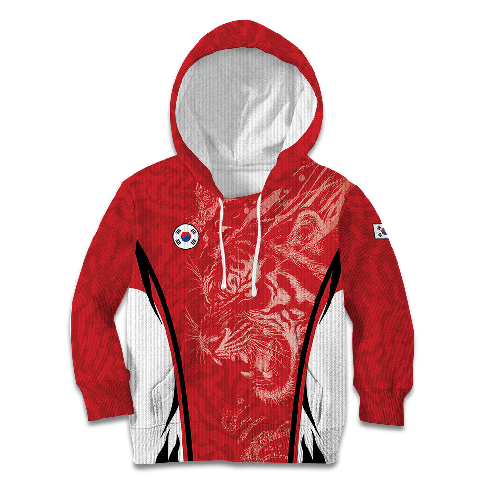Custom South Korea Football 2026 Kid Hoodie Taegeuk Warriors Spirit Sporty Style