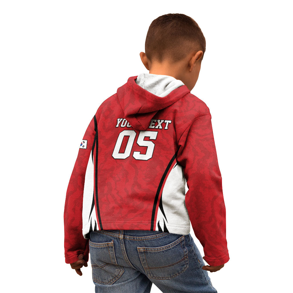 Custom South Korea Football 2026 Kid Hoodie Taegeuk Warriors Spirit Sporty Style