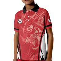 Custom South Korea Football 2026 Kid Polo Shirt Taegeuk Warriors Spirit Sporty Style