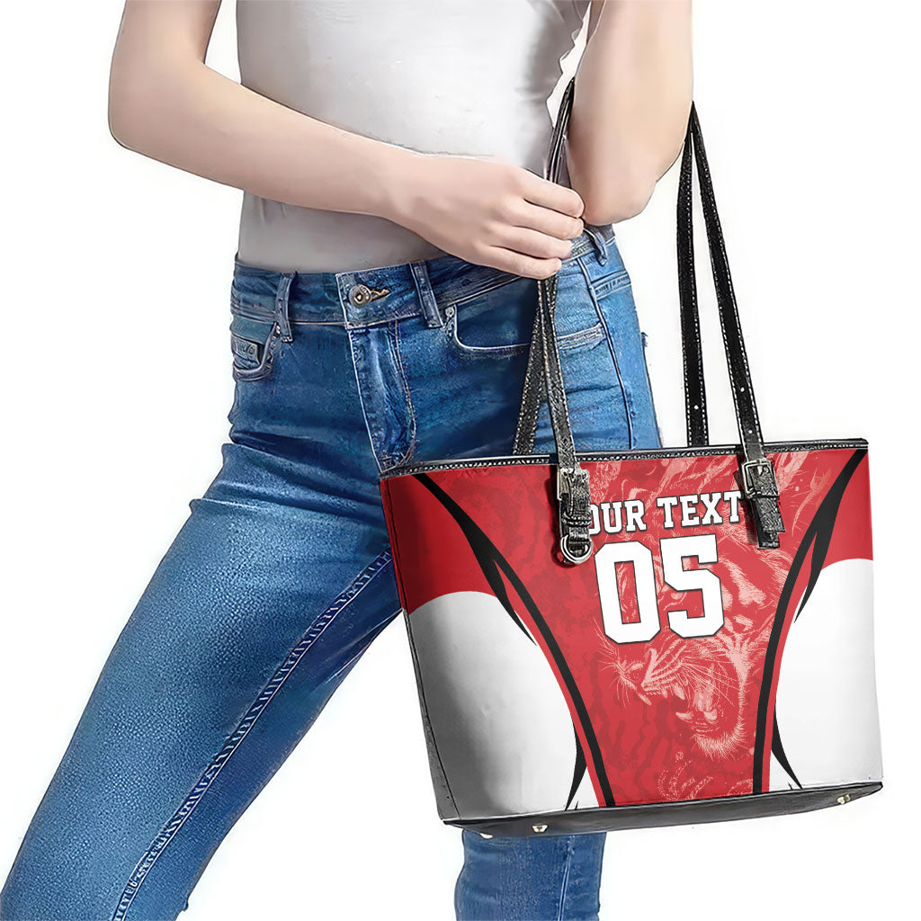 Custom South Korea Football 2026 Leather Tote Bag Taegeuk Warriors Spirit Sporty Style