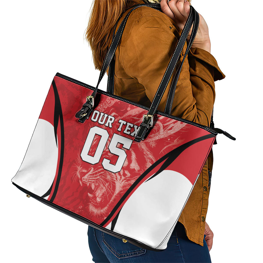Custom South Korea Football 2026 Leather Tote Bag Taegeuk Warriors Spirit Sporty Style