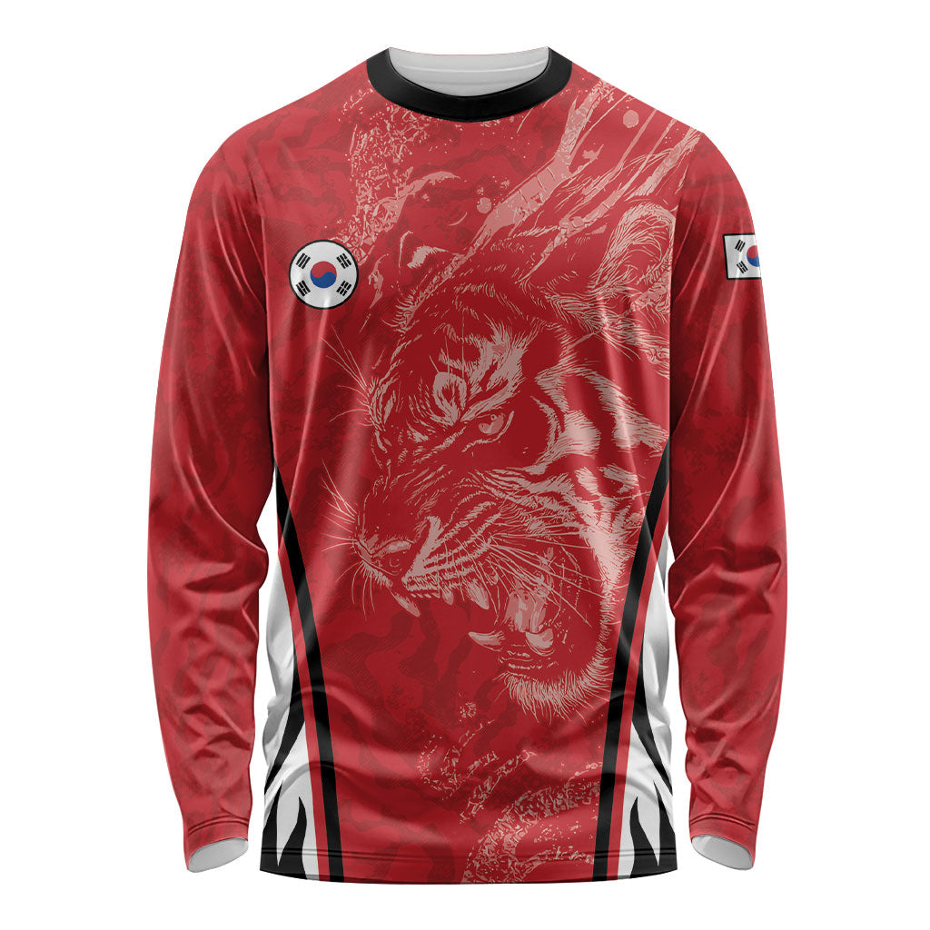 Custom South Korea Football 2026 Long Sleeve Shirt Taegeuk Warriors Spirit Sporty Style