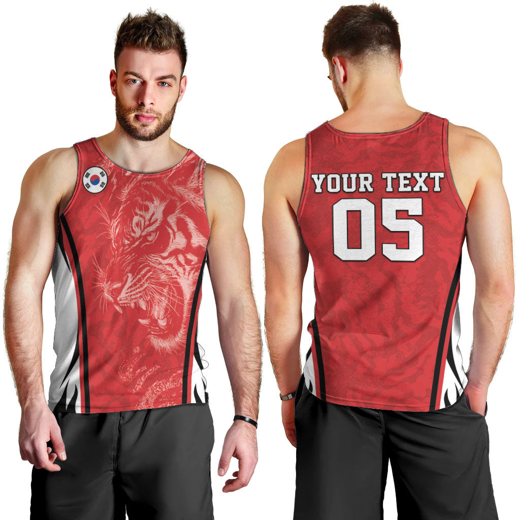 Custom South Korea Football 2026 Men Tank Top Taegeuk Warriors Spirit Sporty Style