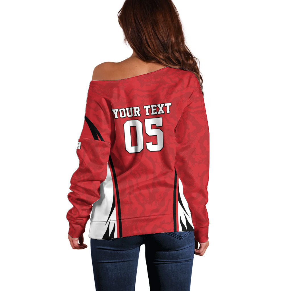 Custom South Korea Football 2026 Off Shoulder Sweater Taegeuk Warriors Spirit Sporty Style