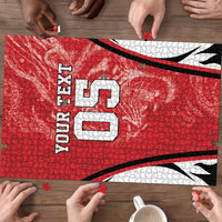 Custom South Korea Football 2026 Puzzle Taegeuk Warriors Spirit Sporty Style