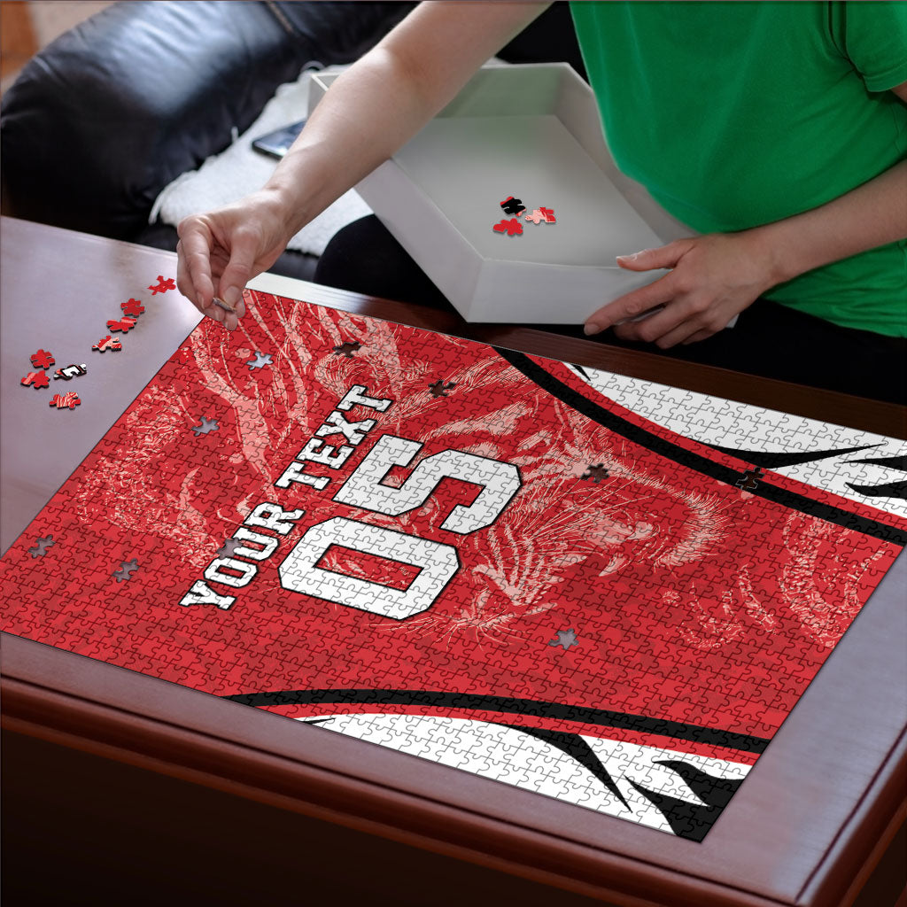 Custom South Korea Football 2026 Puzzle Taegeuk Warriors Spirit Sporty Style