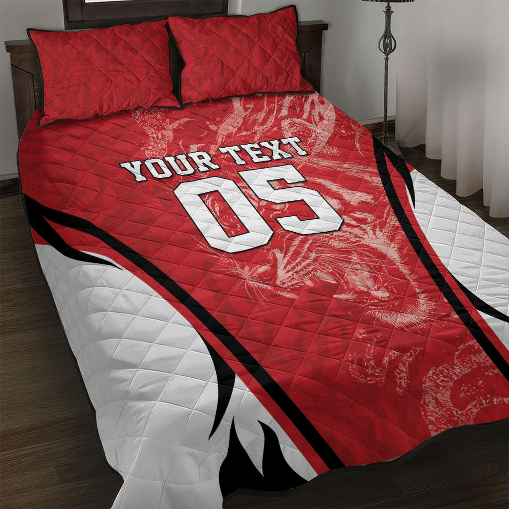 Custom South Korea Football 2026 Quilt Bed Set Taegeuk Warriors Spirit Sporty Style