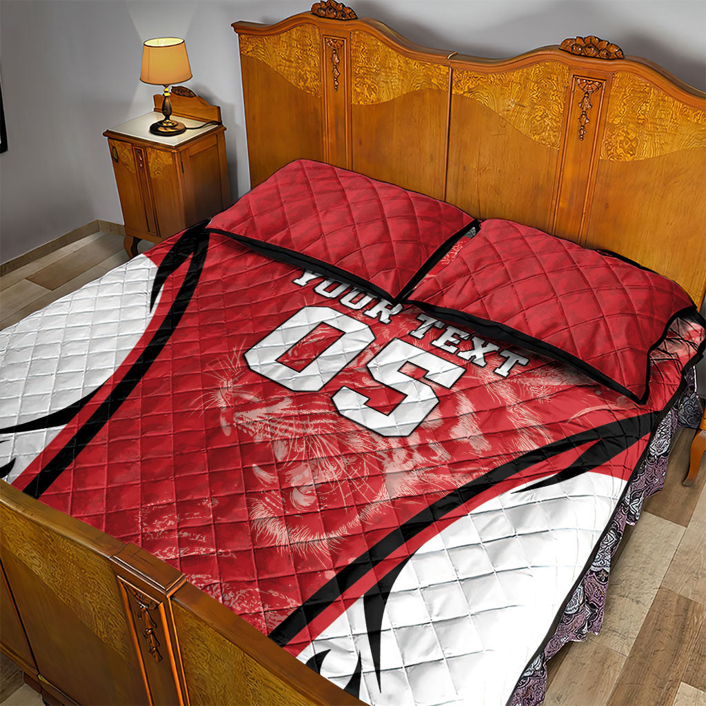 Custom South Korea Football 2026 Quilt Bed Set Taegeuk Warriors Spirit Sporty Style