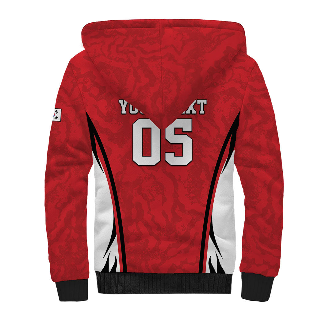 Custom South Korea Football 2026 Sherpa Hoodie Taegeuk Warriors Spirit Sporty Style