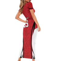 Custom South Korea Football 2026 Short Sleeve Bodycon Dress Taegeuk Warriors Spirit Sporty Style
