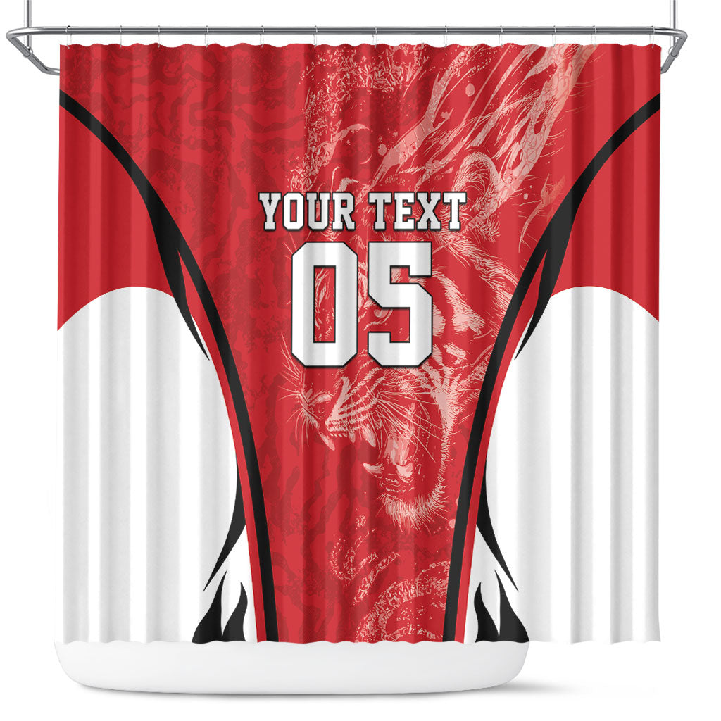 Custom South Korea Football 2026 Shower Curtain Taegeuk Warriors Spirit Sporty Style