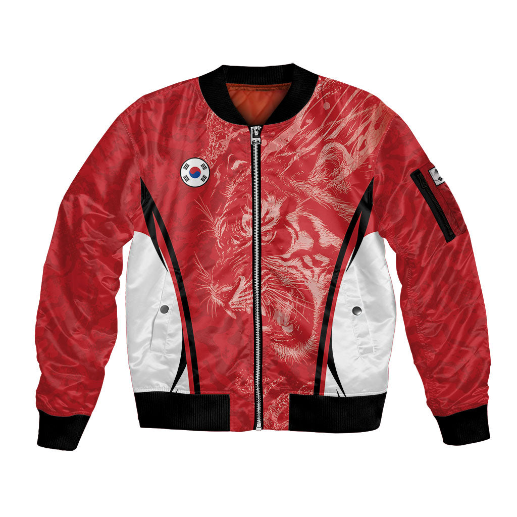 Custom South Korea Football 2026 Sleeve Zip Bomber Jacket Taegeuk Warriors Spirit Sporty Style
