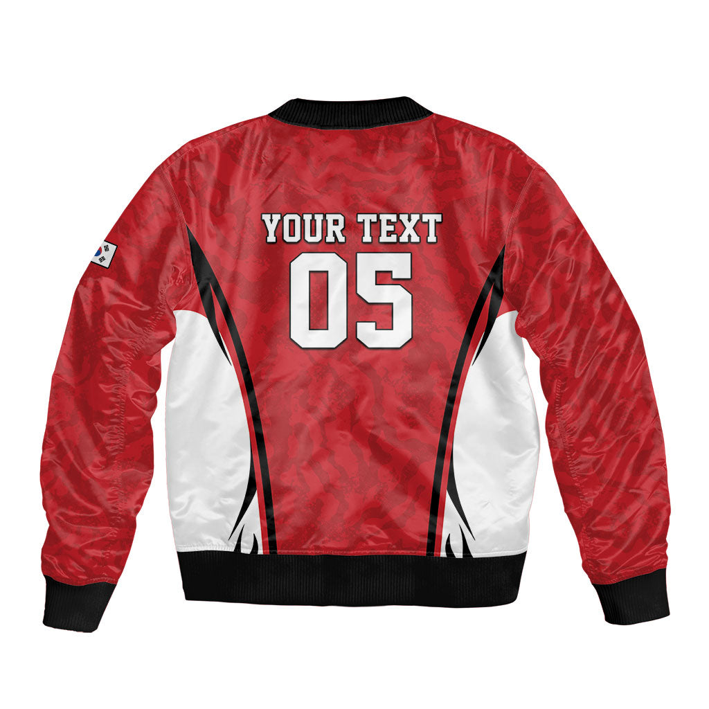 Custom South Korea Football 2026 Sleeve Zip Bomber Jacket Taegeuk Warriors Spirit Sporty Style