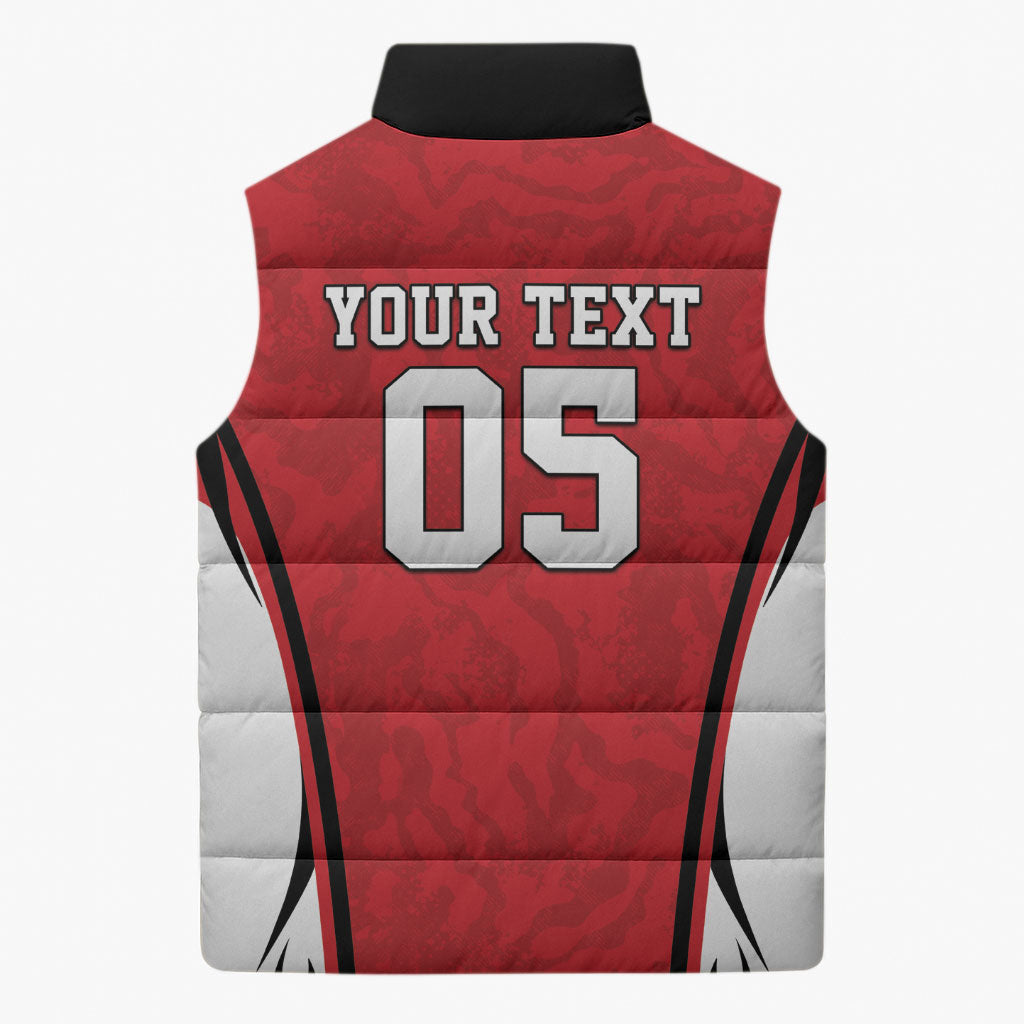 Custom South Korea Football 2026 Sleeveless Puffer Jacket Taegeuk Warriors Spirit Sporty Style