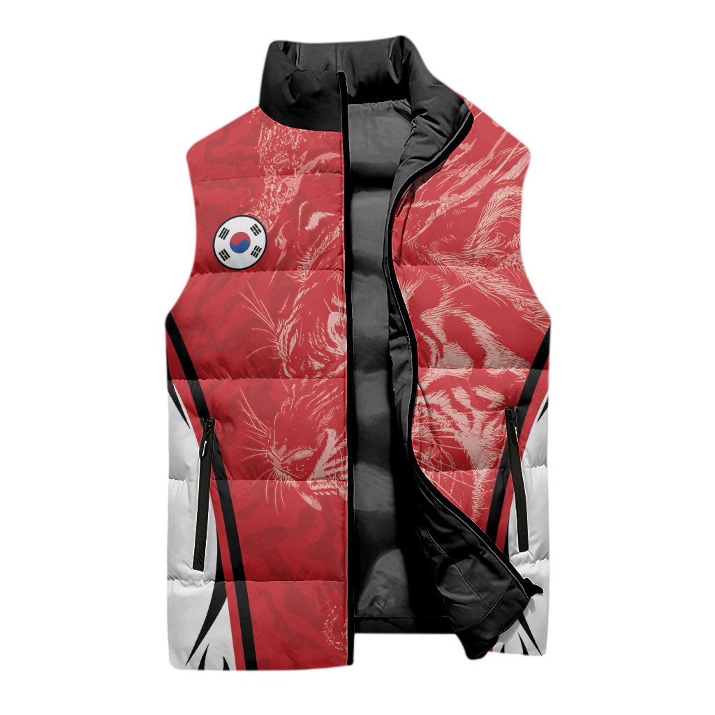 Custom South Korea Football 2026 Sleeveless Puffer Jacket Taegeuk Warriors Spirit Sporty Style