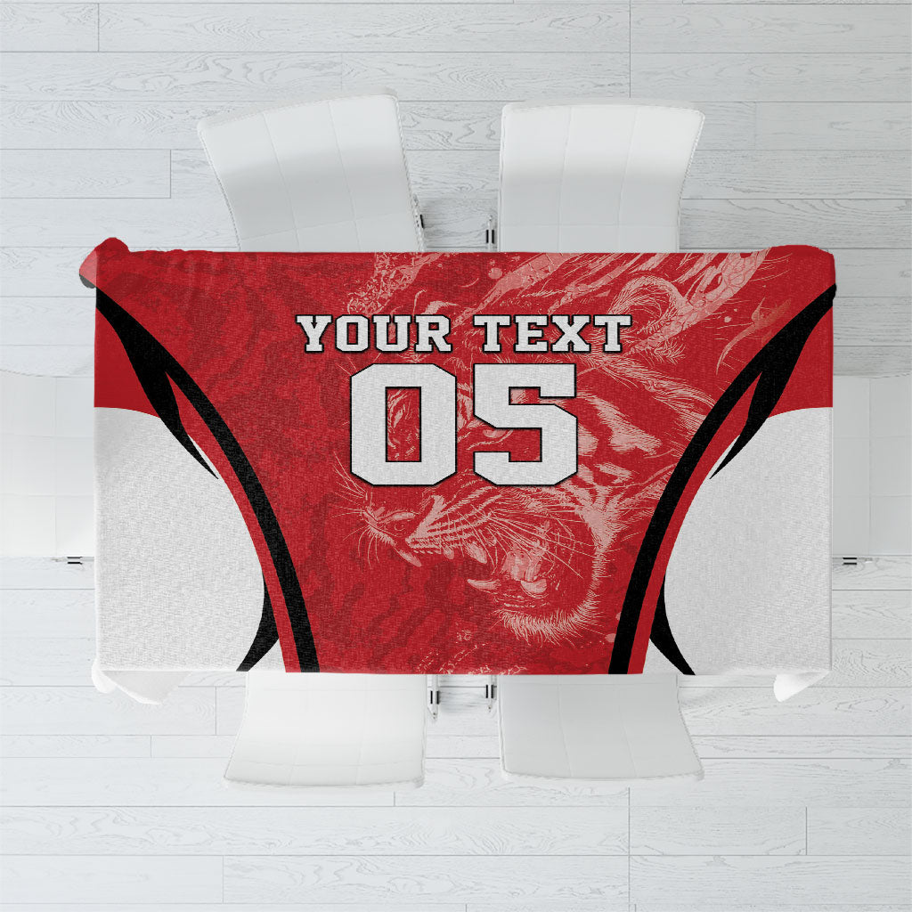 Custom South Korea Football 2026 Tablecloth Taegeuk Warriors Spirit Sporty Style