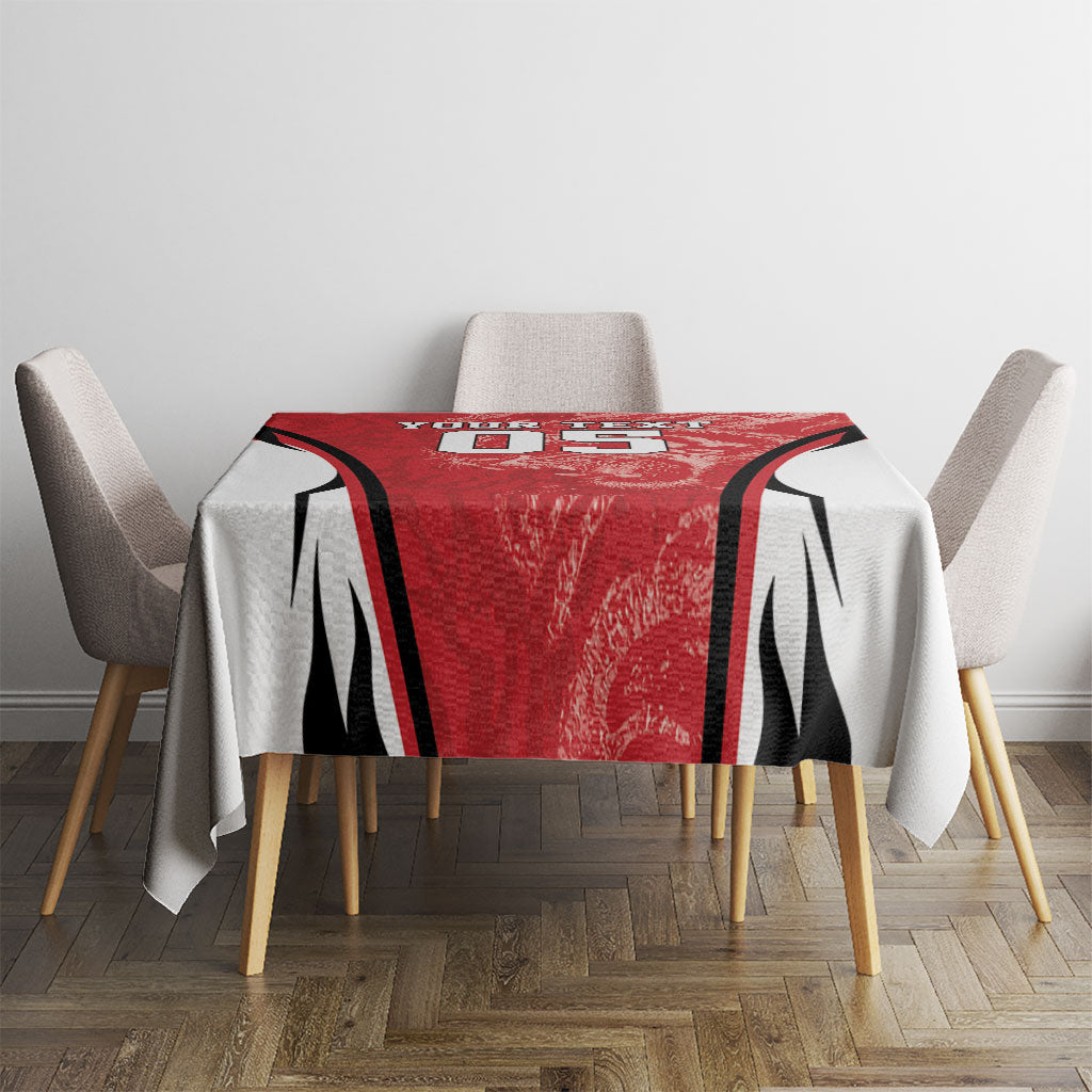 Custom South Korea Football 2026 Tablecloth Taegeuk Warriors Spirit Sporty Style