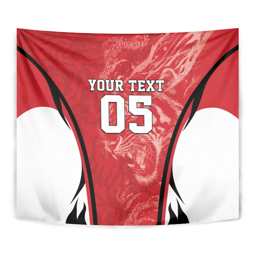 Custom South Korea Football 2026 Tapestry Taegeuk Warriors Spirit Sporty Style