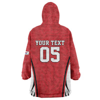 Custom South Korea Football 2026 Wearable Blanket Hoodie Taegeuk Warriors Spirit Sporty Style
