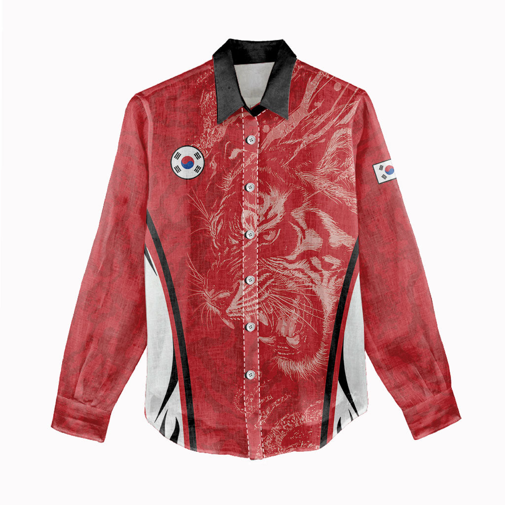 Custom South Korea Football 2026 Women Casual Shirt Taegeuk Warriors Spirit Sporty Style