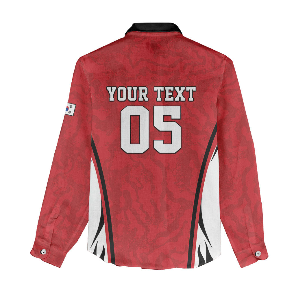 Custom South Korea Football 2026 Women Casual Shirt Taegeuk Warriors Spirit Sporty Style