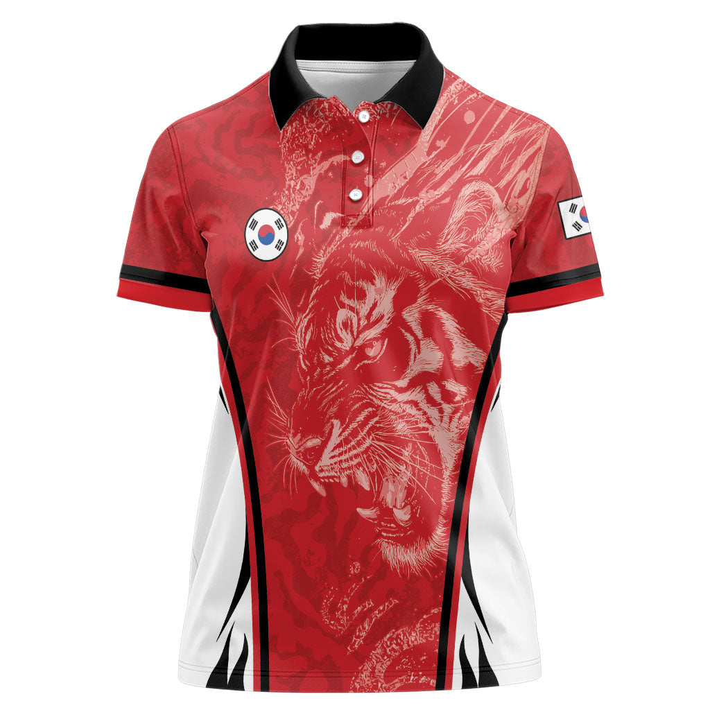 Custom South Korea Football 2026 Women Polo Shirt Taegeuk Warriors Spirit Sporty Style