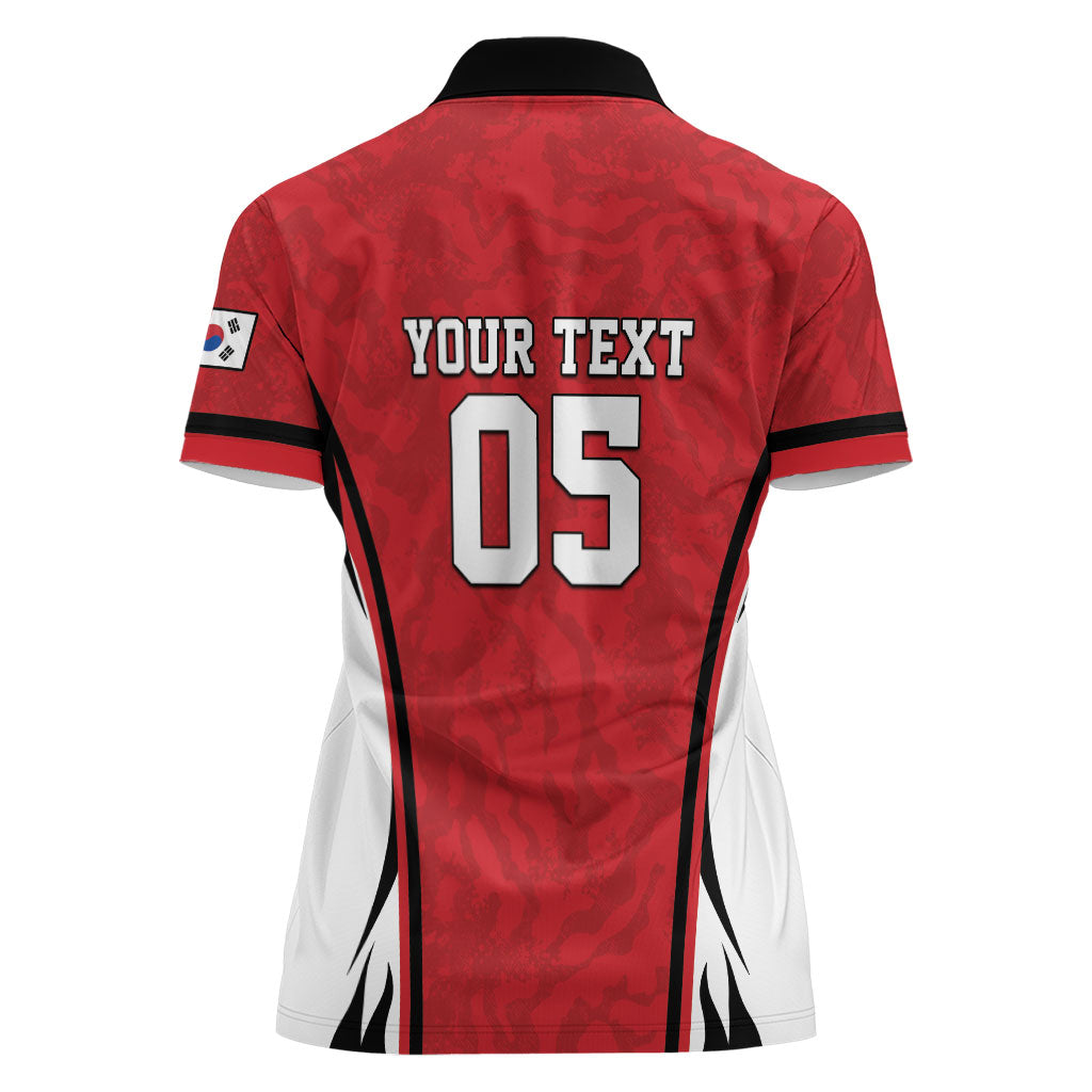 Custom South Korea Football 2026 Women Polo Shirt Taegeuk Warriors Spirit Sporty Style