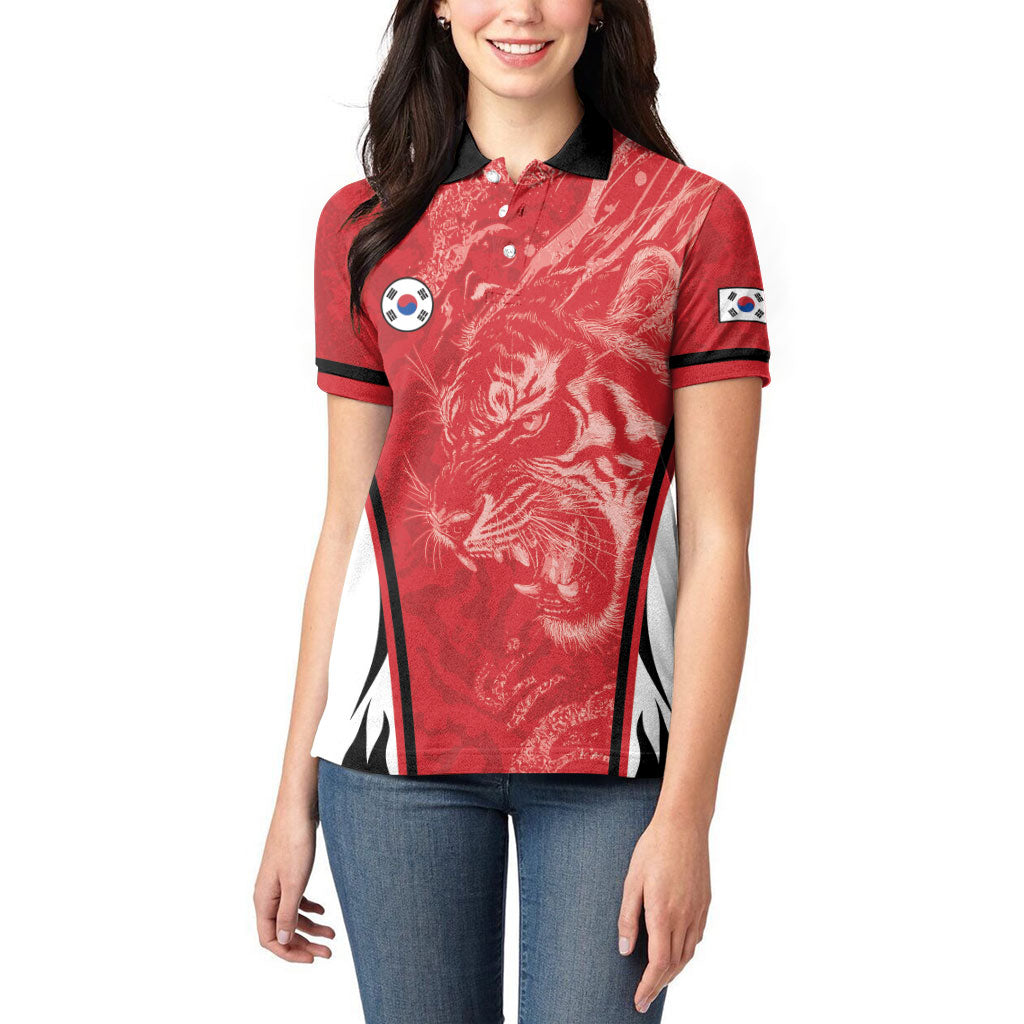 Custom South Korea Football 2026 Women Polo Shirt Taegeuk Warriors Spirit Sporty Style