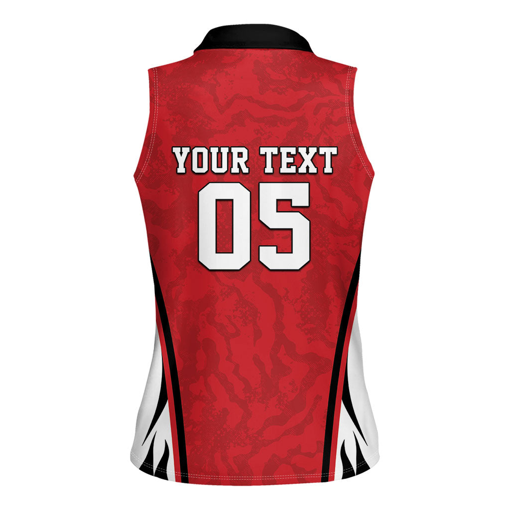 Custom South Korea Football 2026 Women Sleeveless Polo Shirt Taegeuk Warriors Spirit Sporty Style