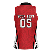 Custom South Korea Football 2026 Women Sleeveless Polo Shirt Taegeuk Warriors Spirit Sporty Style