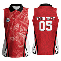 Custom South Korea Football 2026 Women Sleeveless Polo Shirt Taegeuk Warriors Spirit Sporty Style